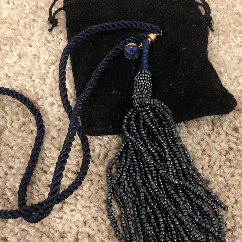 Tommy BAHAMA Island Navy Tassel Necklace 💎 🎥 - Picture 13 of 13